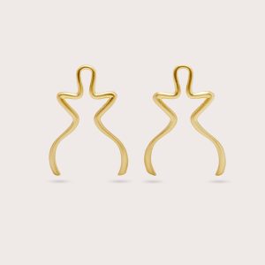VALMA EARRING - BRUSHED BRASS