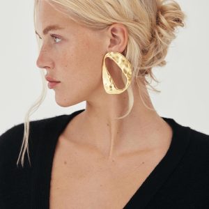 RUE EARRING - BRUSHED BRASS