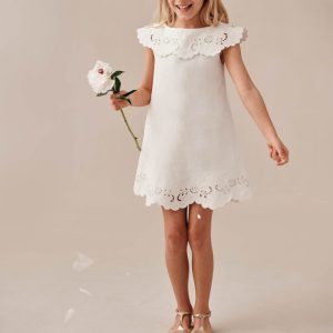 KIDS FRIDLI DRESS - OFF WHITE