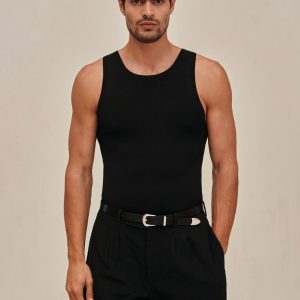 ELIOT KNIT TANK - BLACK