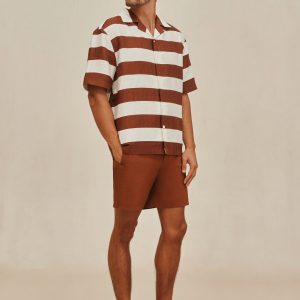 NICCO SWIM SHORT - SADDLE