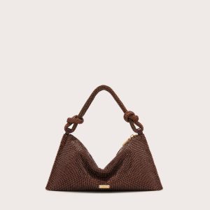 HERA NANO RHINESTONE SHOULDER BAG - JAVA