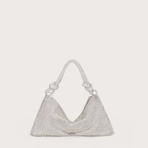HERA NANO RHINESTONE SHOULDER BAG - CLEAR
