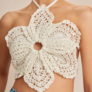 DARLENA CROCHET TOP - OFF WHITE