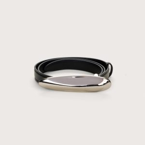 FIORE BELT - BLACK SILVER