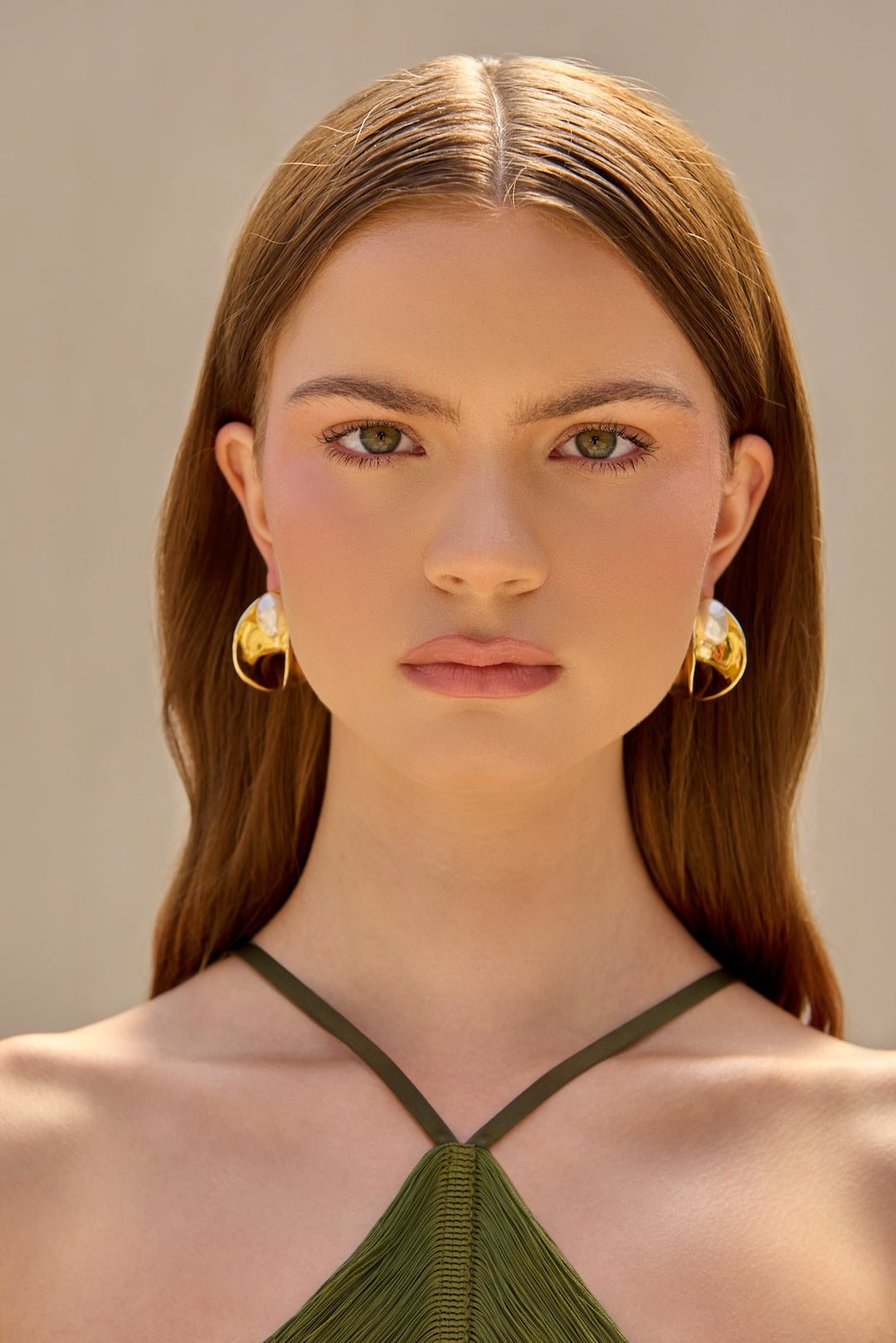 SHIRA EARRING - SHINY BRASS - Image 3