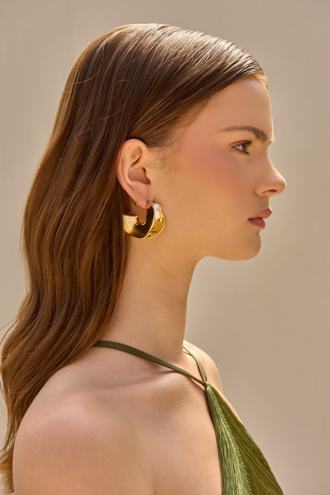 SHIRA EARRING - SHINY BRASS - Image 2