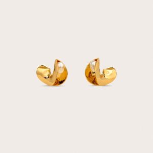 SHIRA EARRING - SHINY BRASS