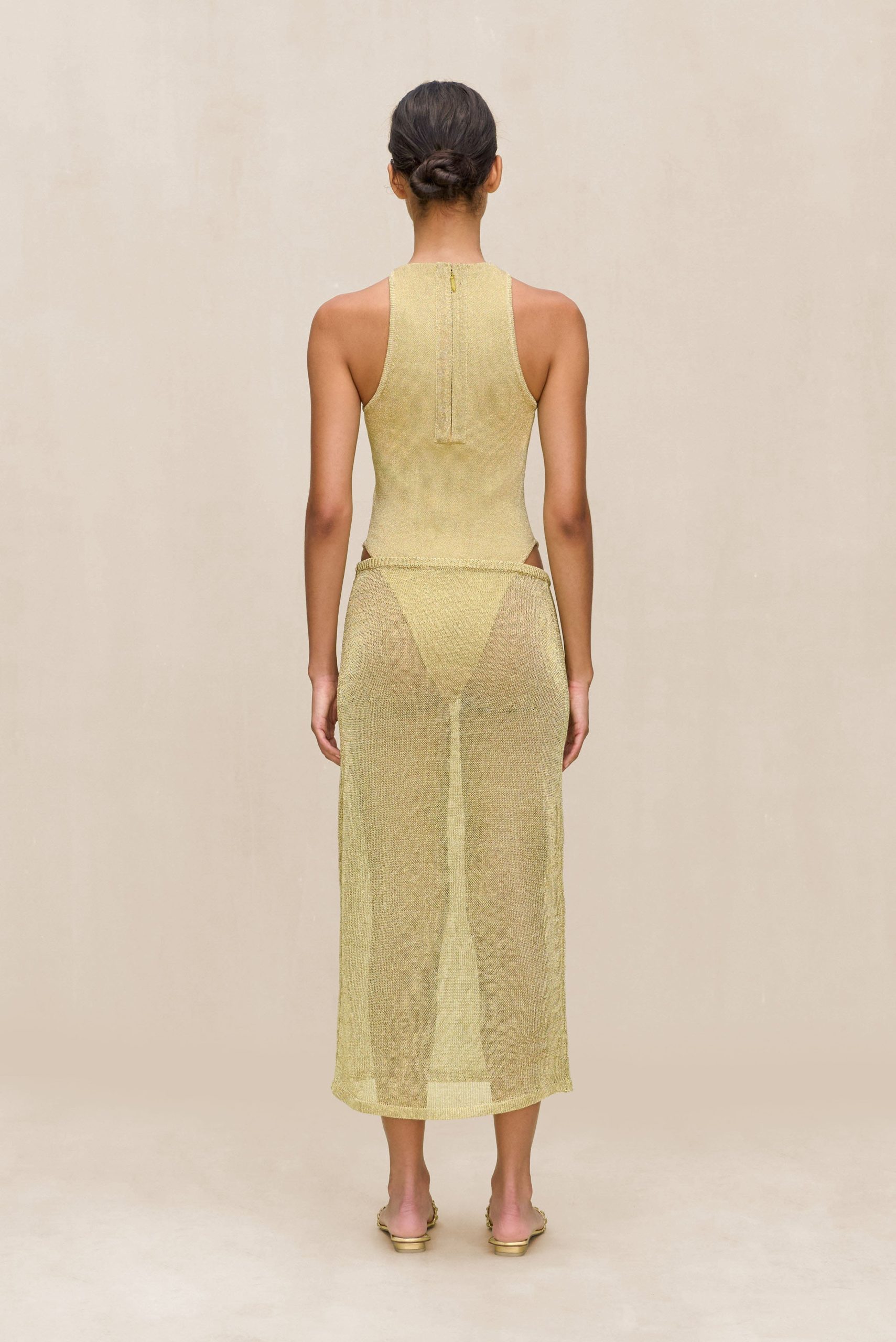 CASSIUS KNIT BODYSUIT - GOLD - Image 7