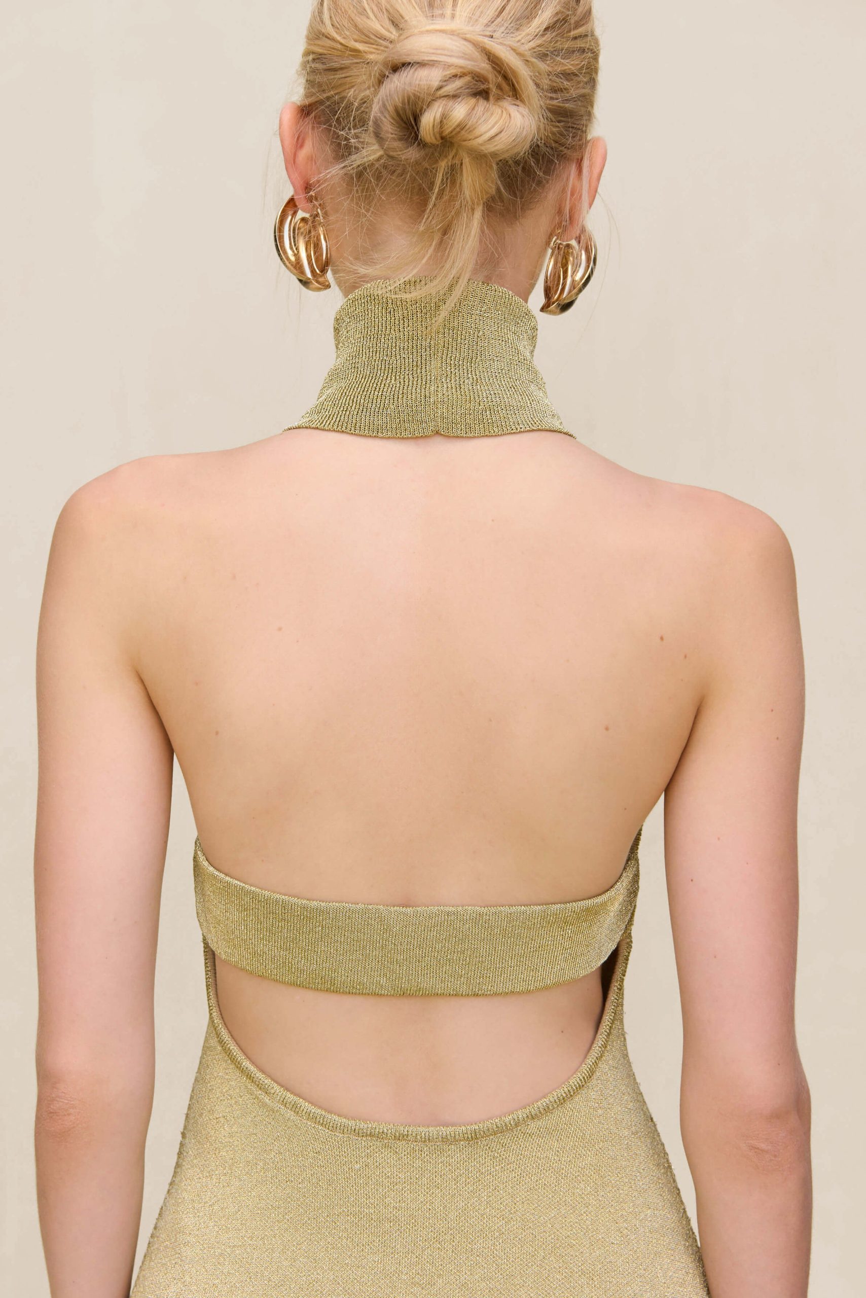 KAYLILAH KNIT DRESS - GOLD - Image 3