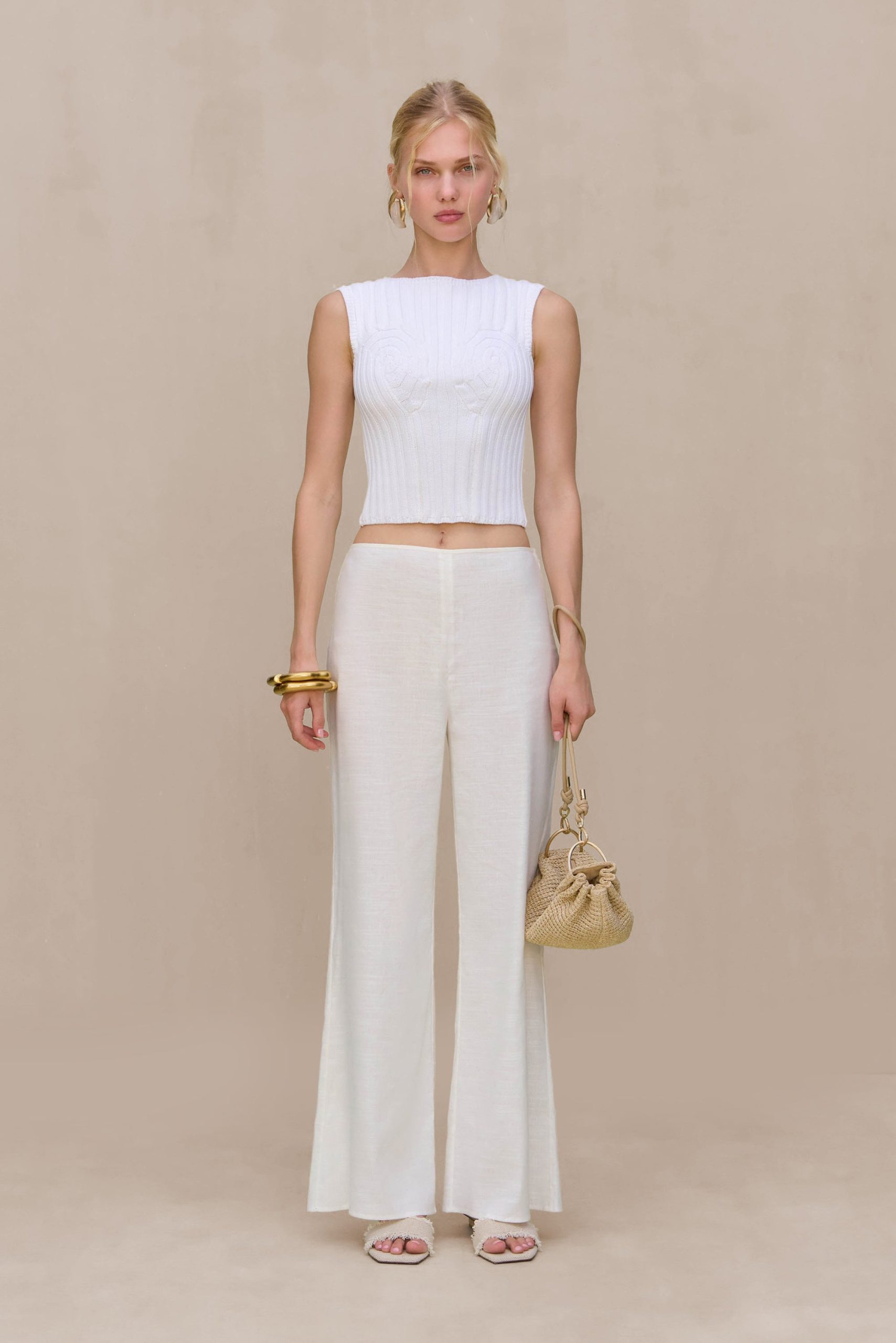 ANZU KNIT TOP - OFF WHITE - Image 2