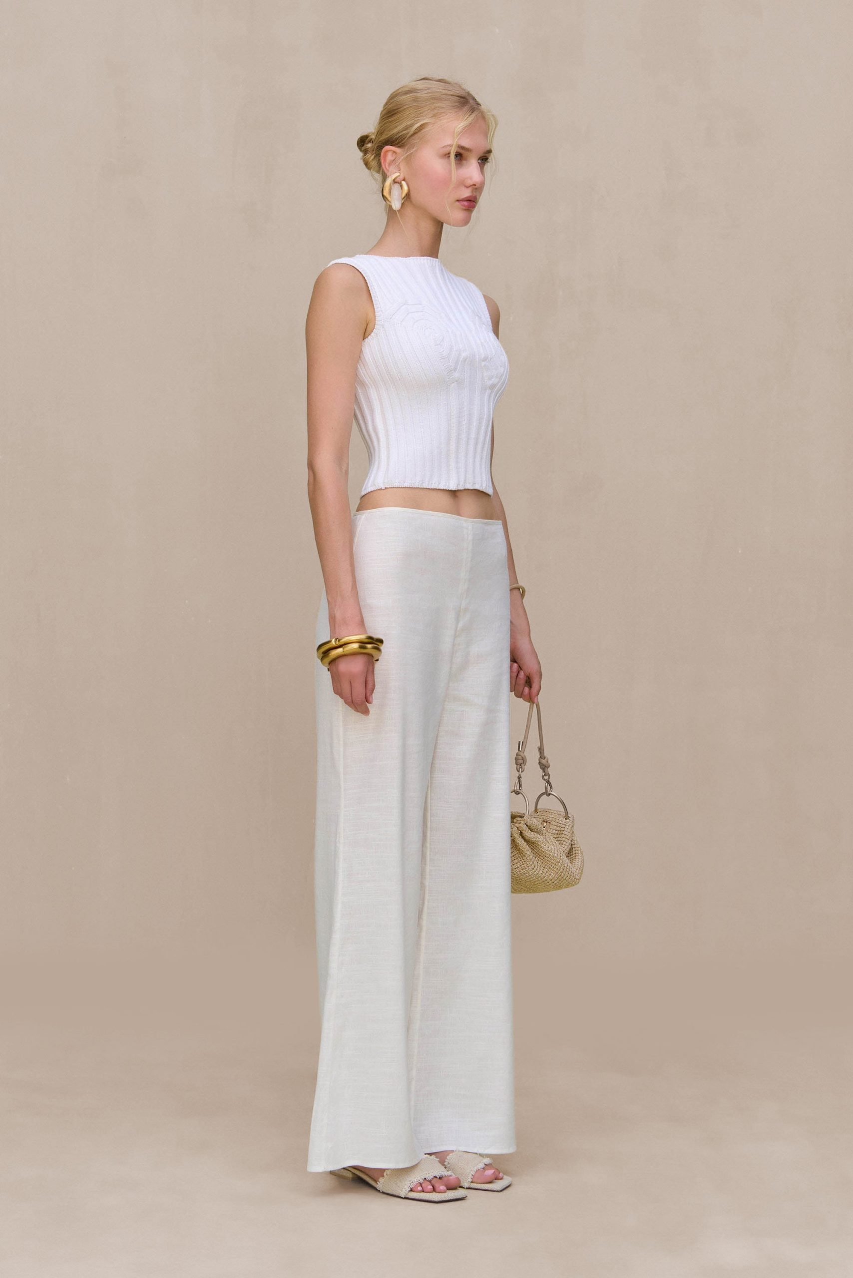 ANZU KNIT TOP - OFF WHITE - Image 3