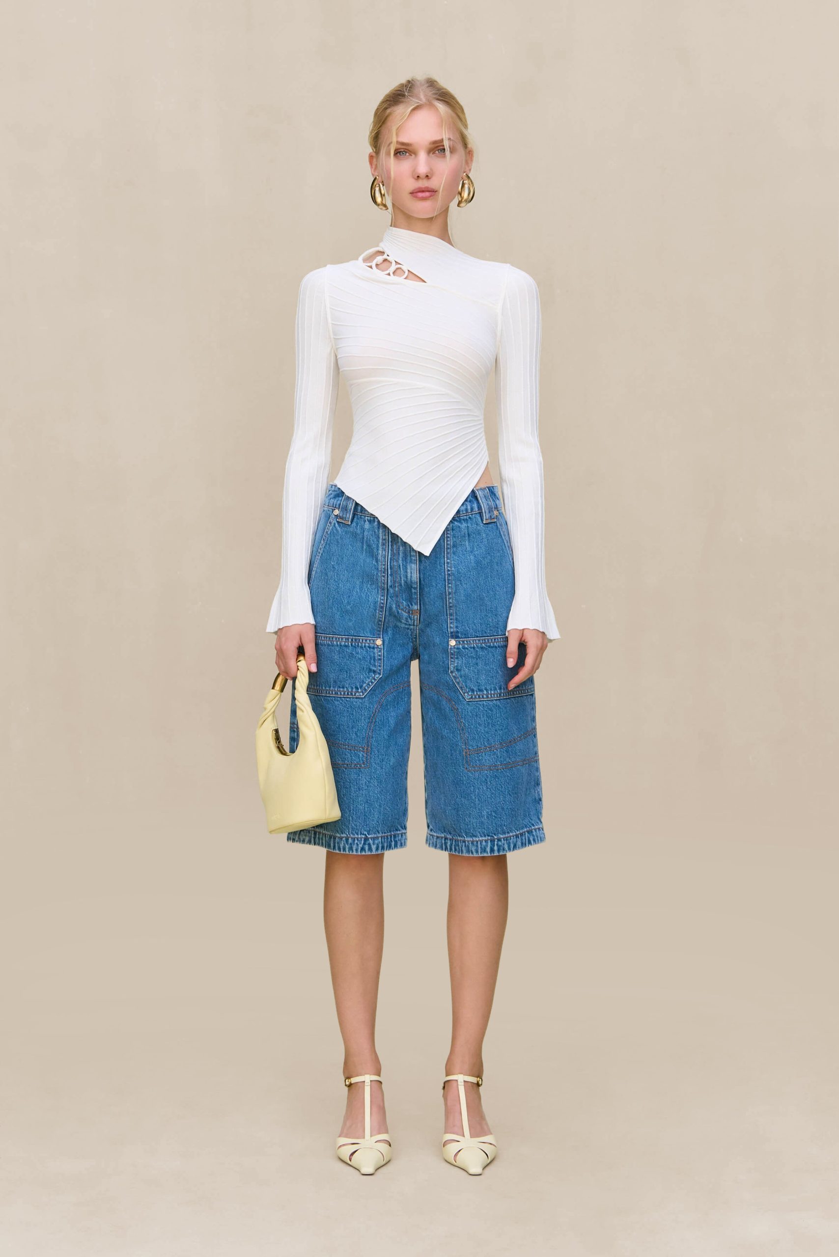 TAYLA KNIT TOP - OFF WHITE - Image 3