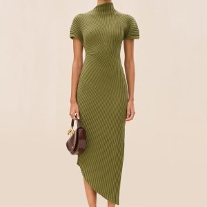 CHRYSTA KNIT DRESS - CEDAR