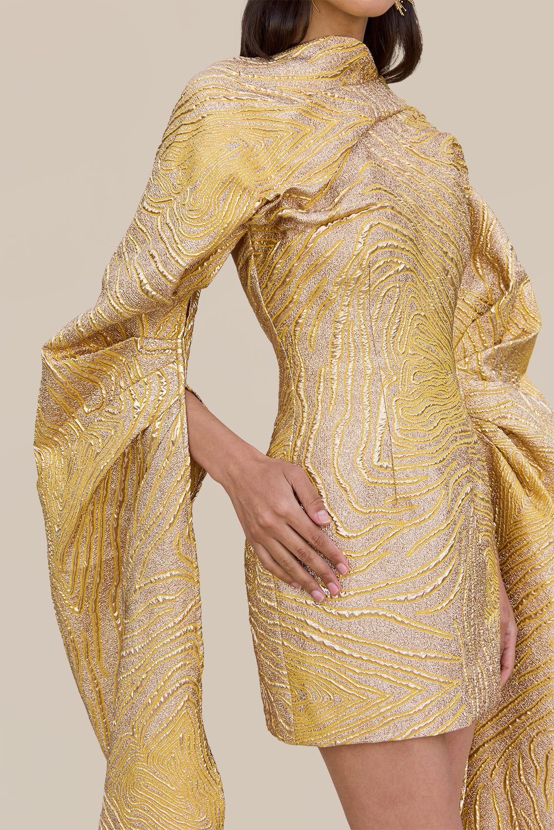 BRANDY DRESS - GOLD MULTI - Image 2
