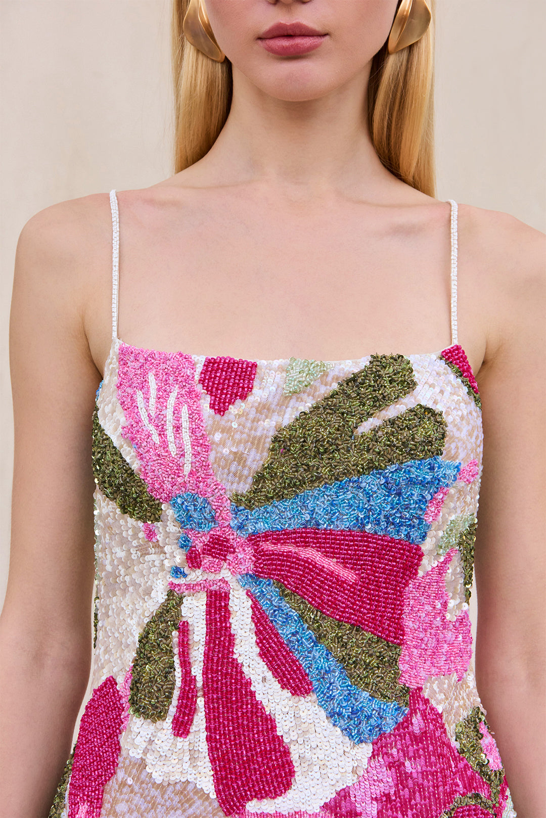 BEBE DRESS - FLORAL ROSETTE - Image 2