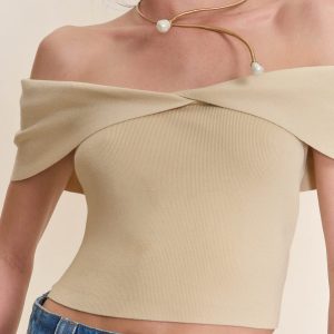 PRESCOTT KNIT TOP - BEACH