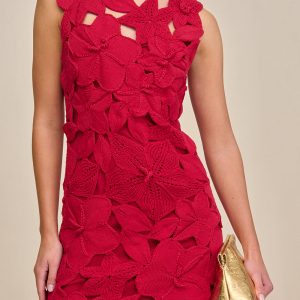 MEIRA KNIT DRESS - MERLOT