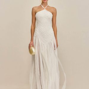 AMBROSINE DRESS - OFF WHITE