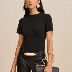 MILIOS KNIT TOP - BLACK