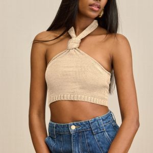SORINE KNIT TOP - BEACH