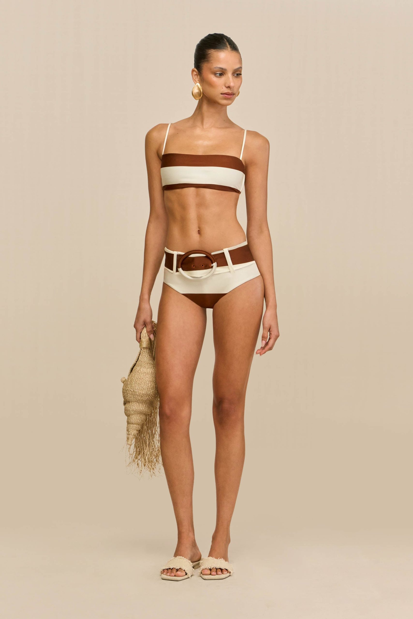 ESTRELLA BIKINI TOP - LARGE SADDLE STRIPE - Image 3