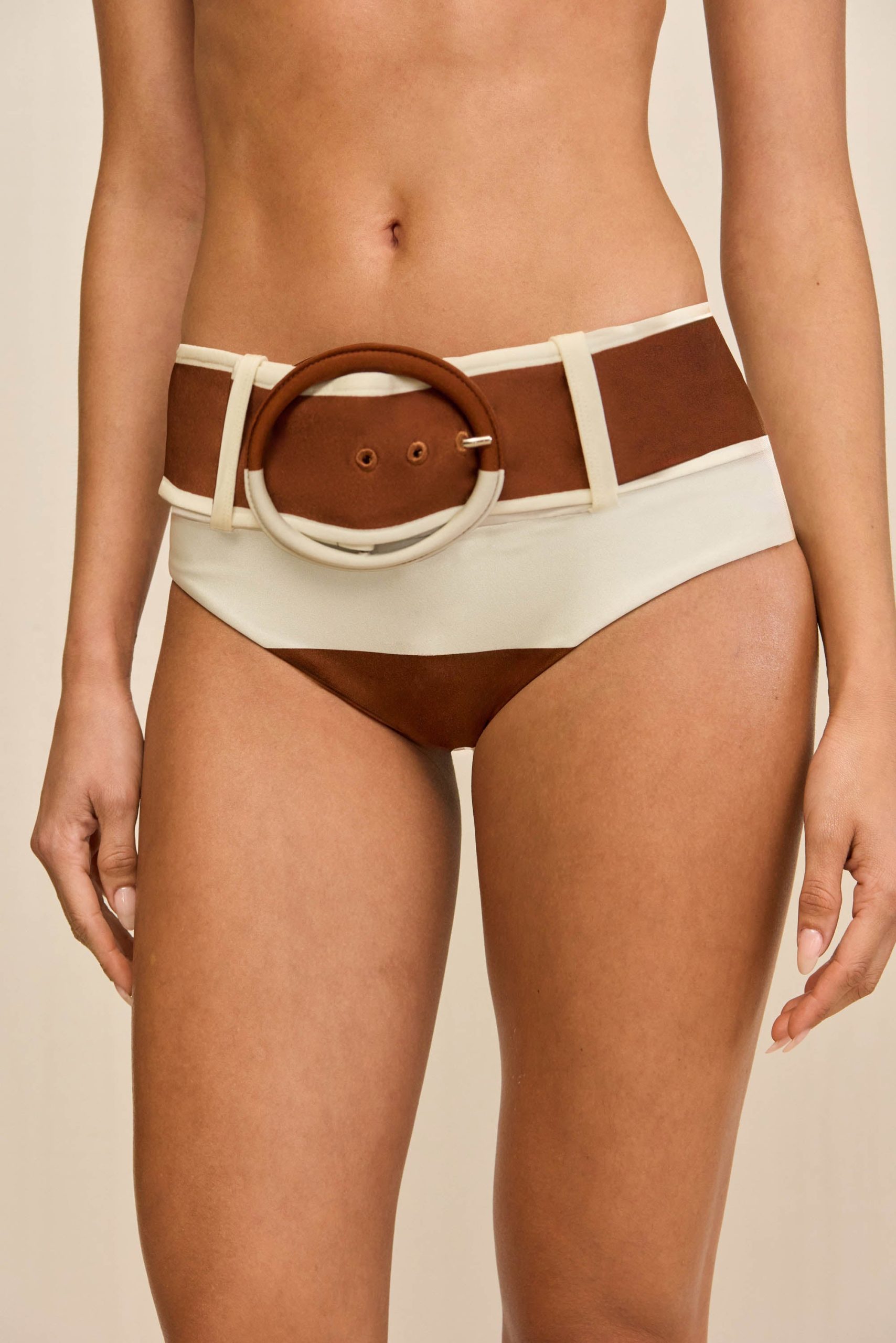 TAREK BIKINI BOTTOM - LARGE SADDLE STRIPE - Image 3