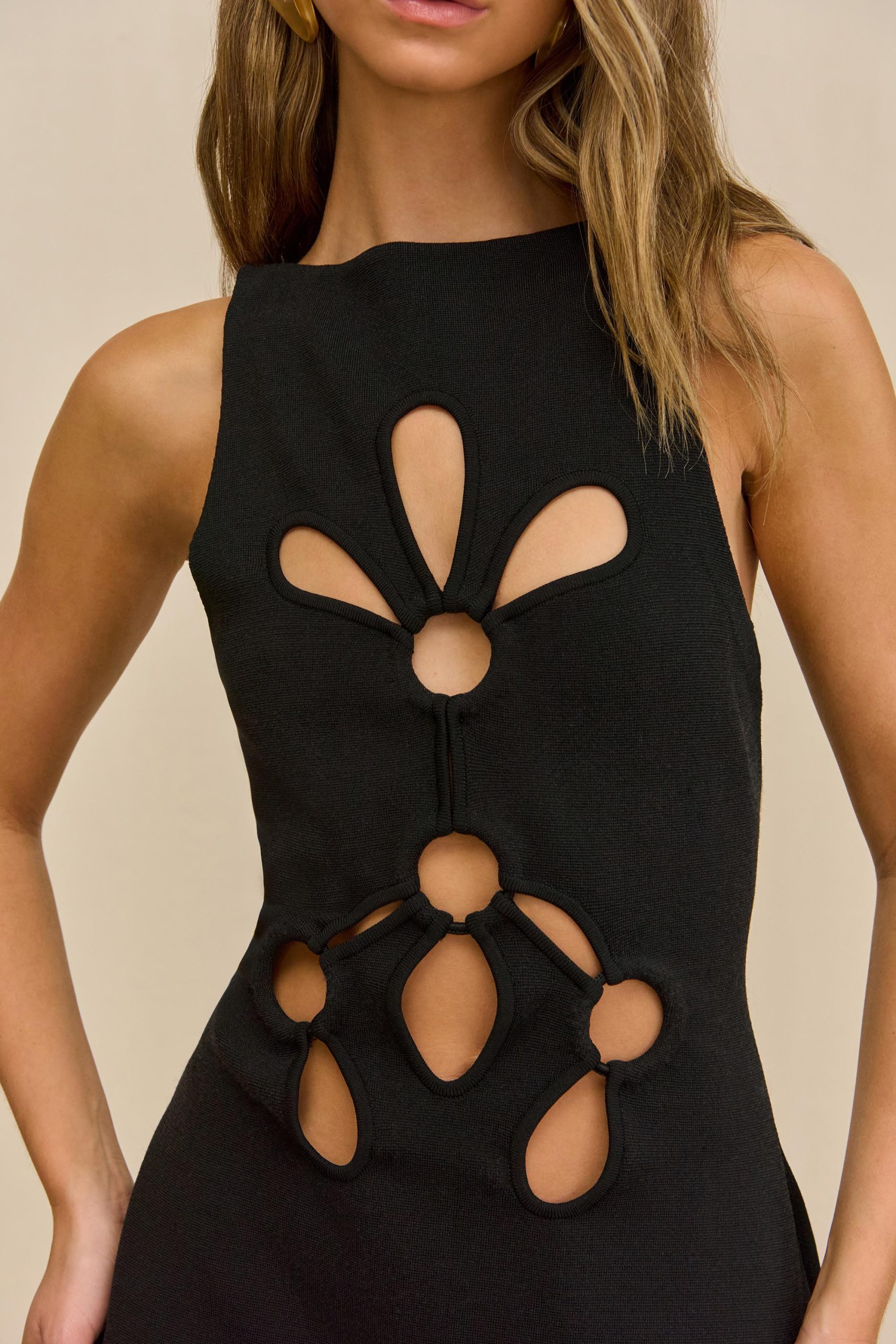 FRANCO KNIT DRESS - BLACK - Image 4