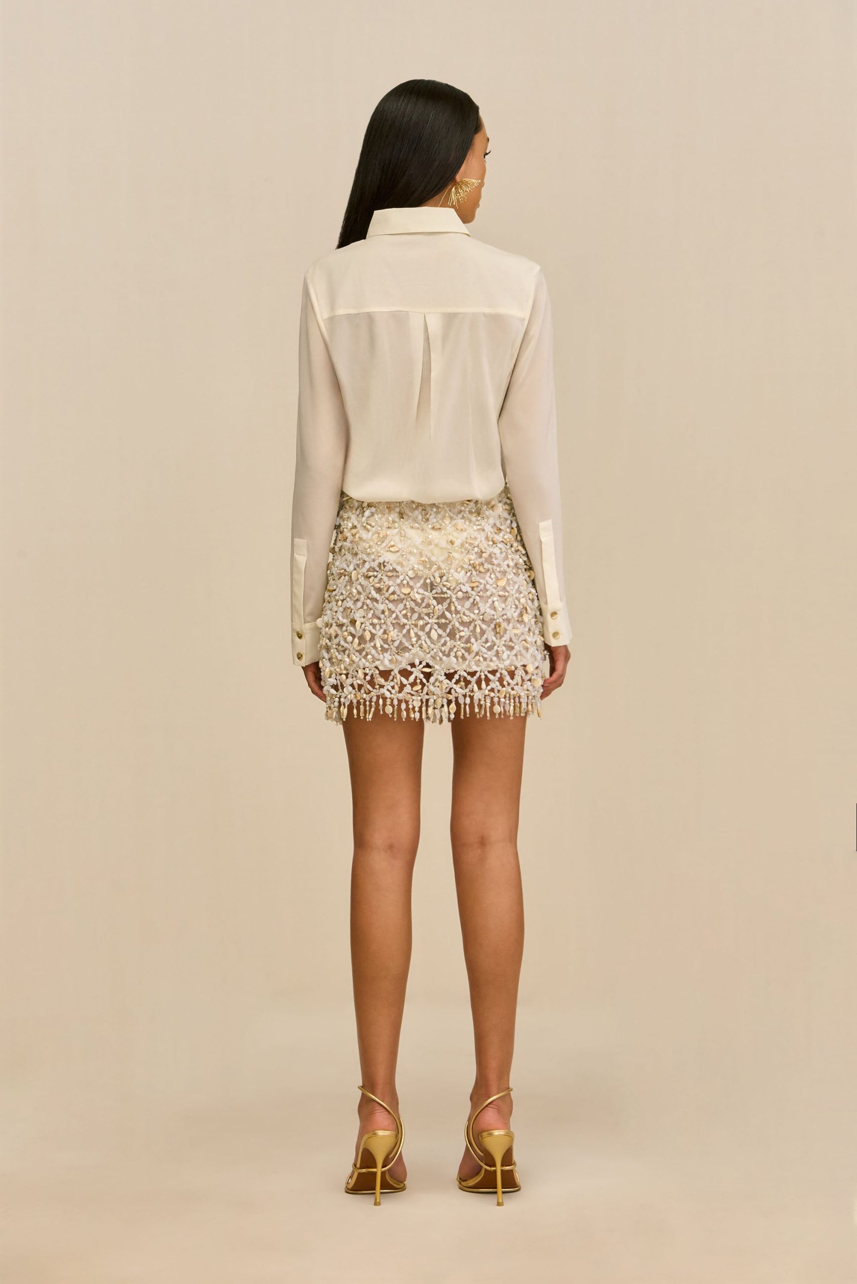 IDALIA SKIRT - OFF WHITE - Image 4