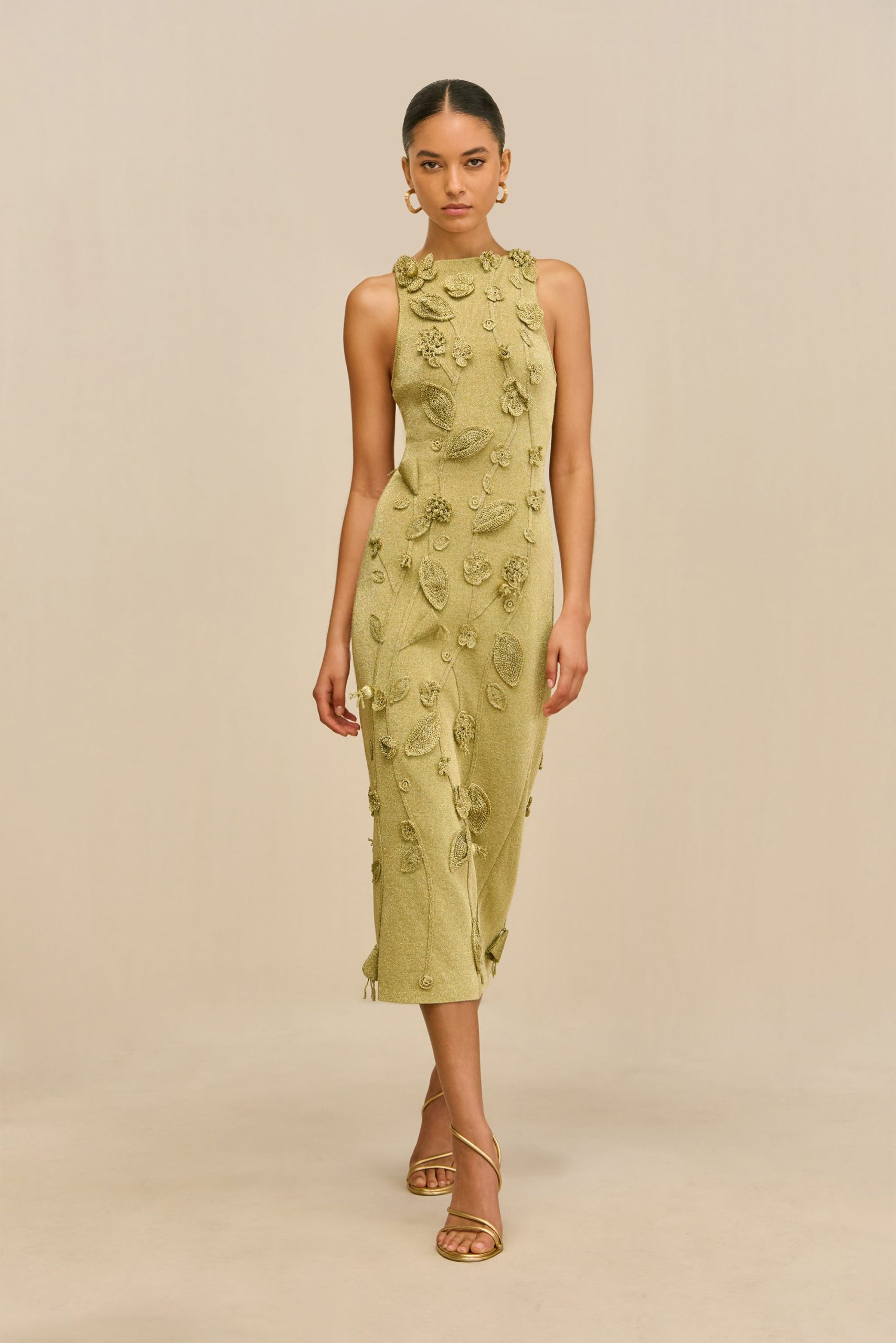 KIVU KNIT DRESS - GOLD - Image 3