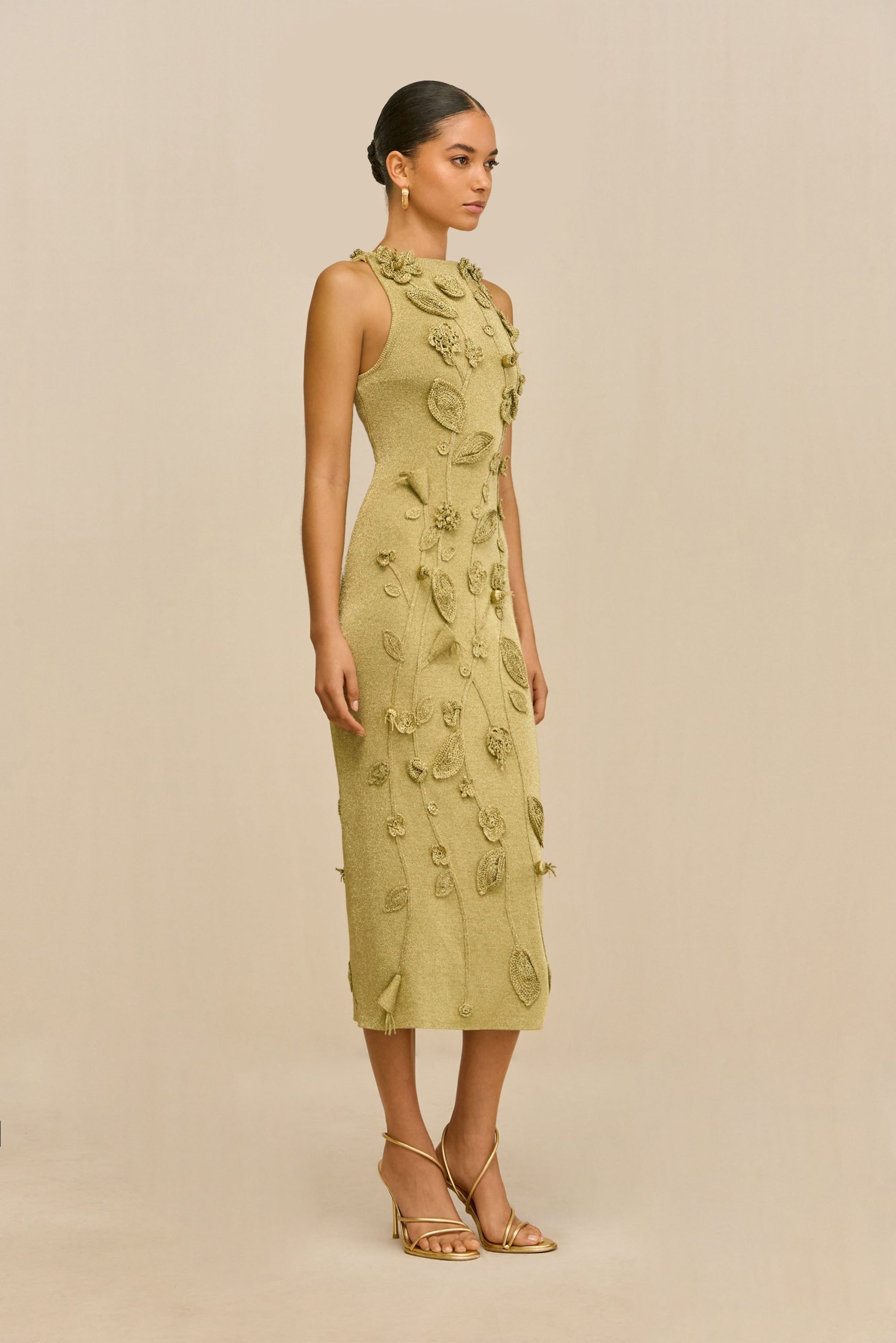 KIVU KNIT DRESS - GOLD - Image 5