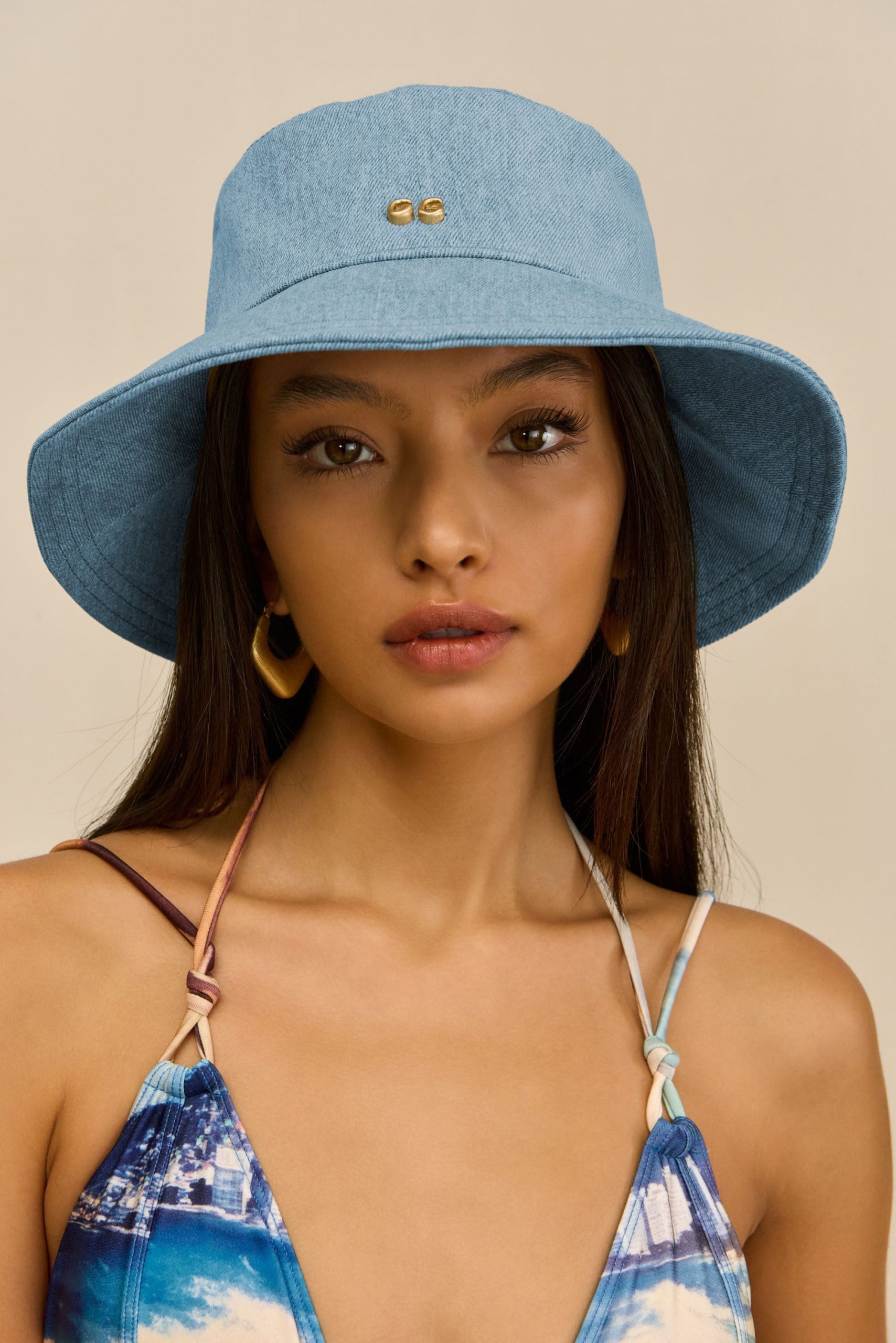 MADDIE DENIM HAT - VINTAGE BLUE - Image 3