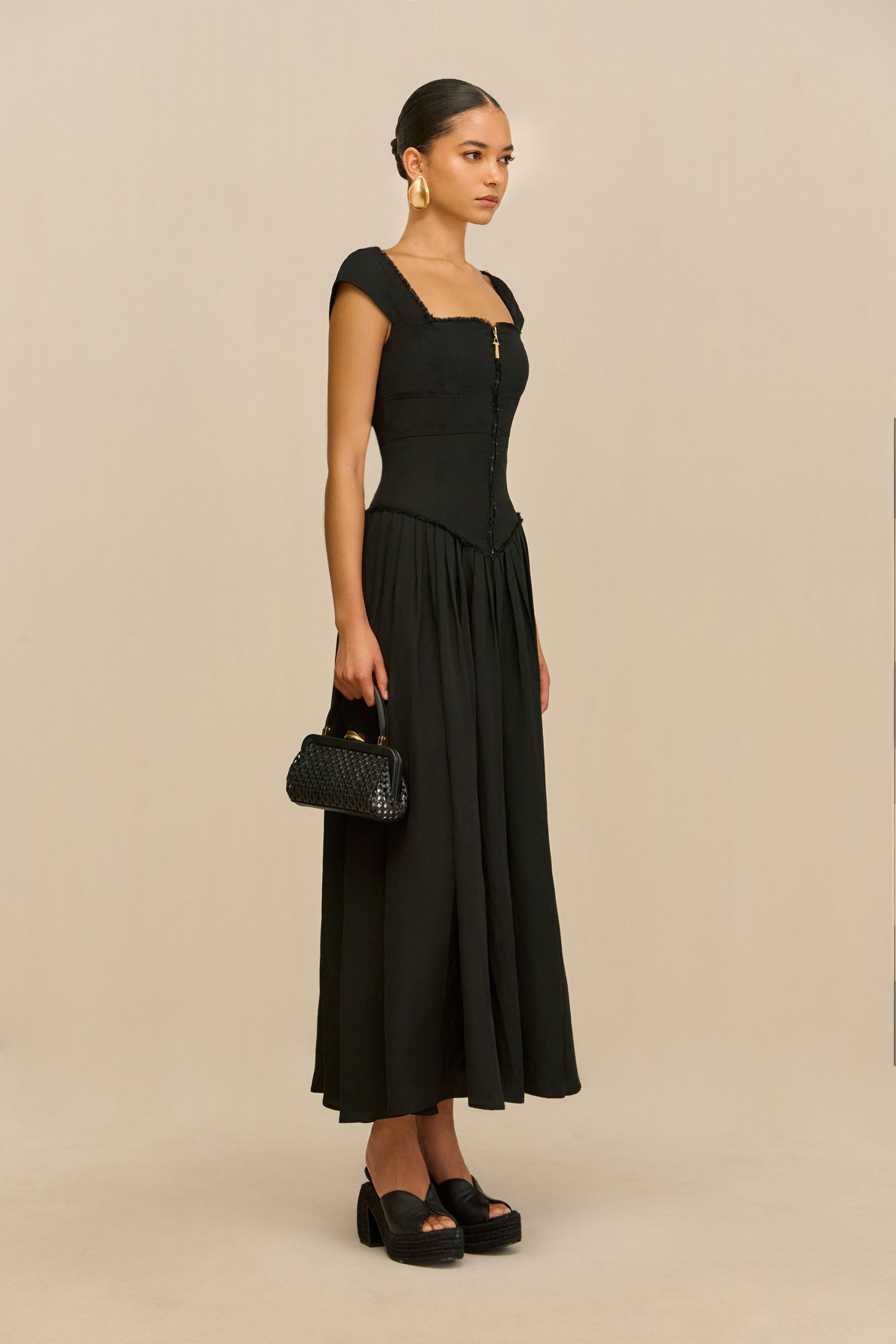 SOLSTICE DRESS - BLACK - Image 4
