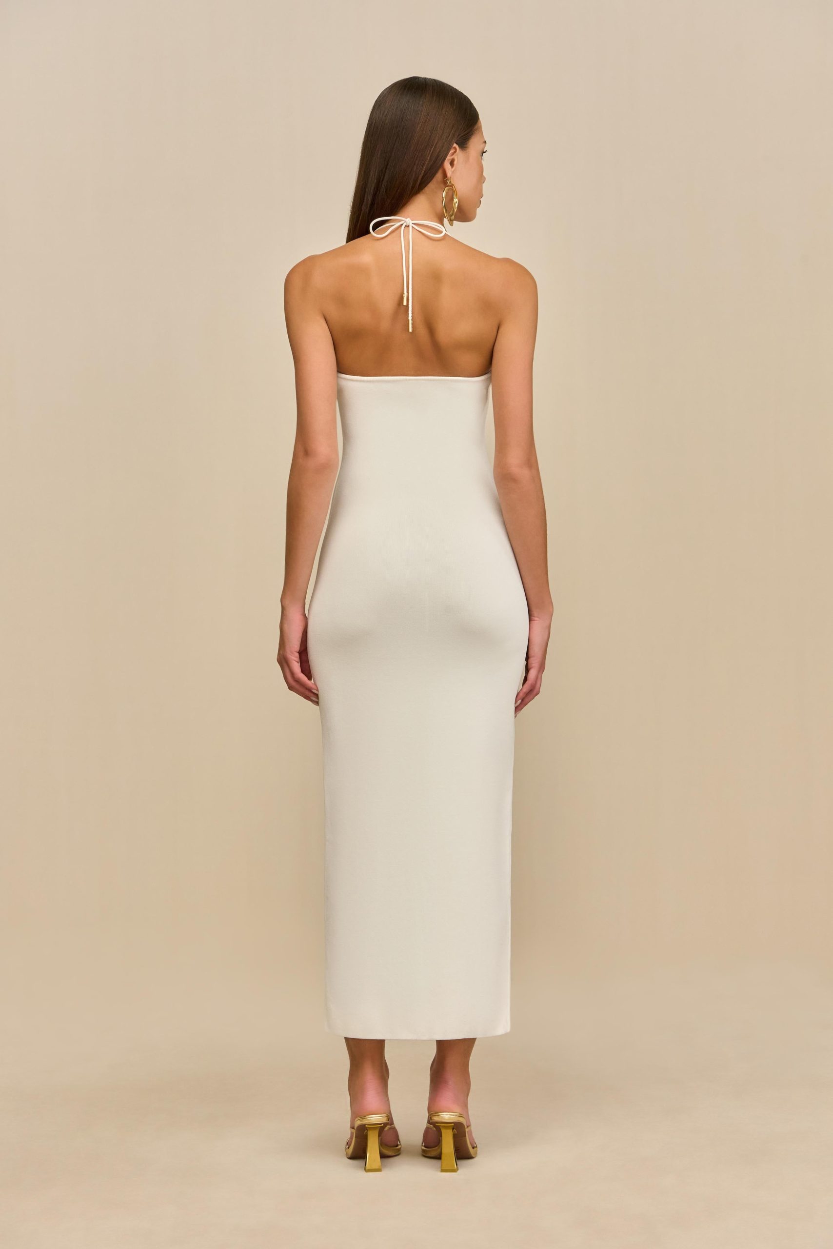 MELVILLE KNIT DRESS - OFF WHITE - Image 4