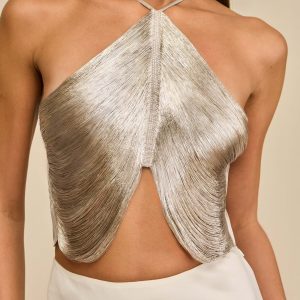 QUELLA TOP - SILVER