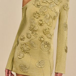 KAELA KNIT DRESS - GOLD