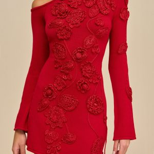 KAELA KNIT DRESS - MERLOT