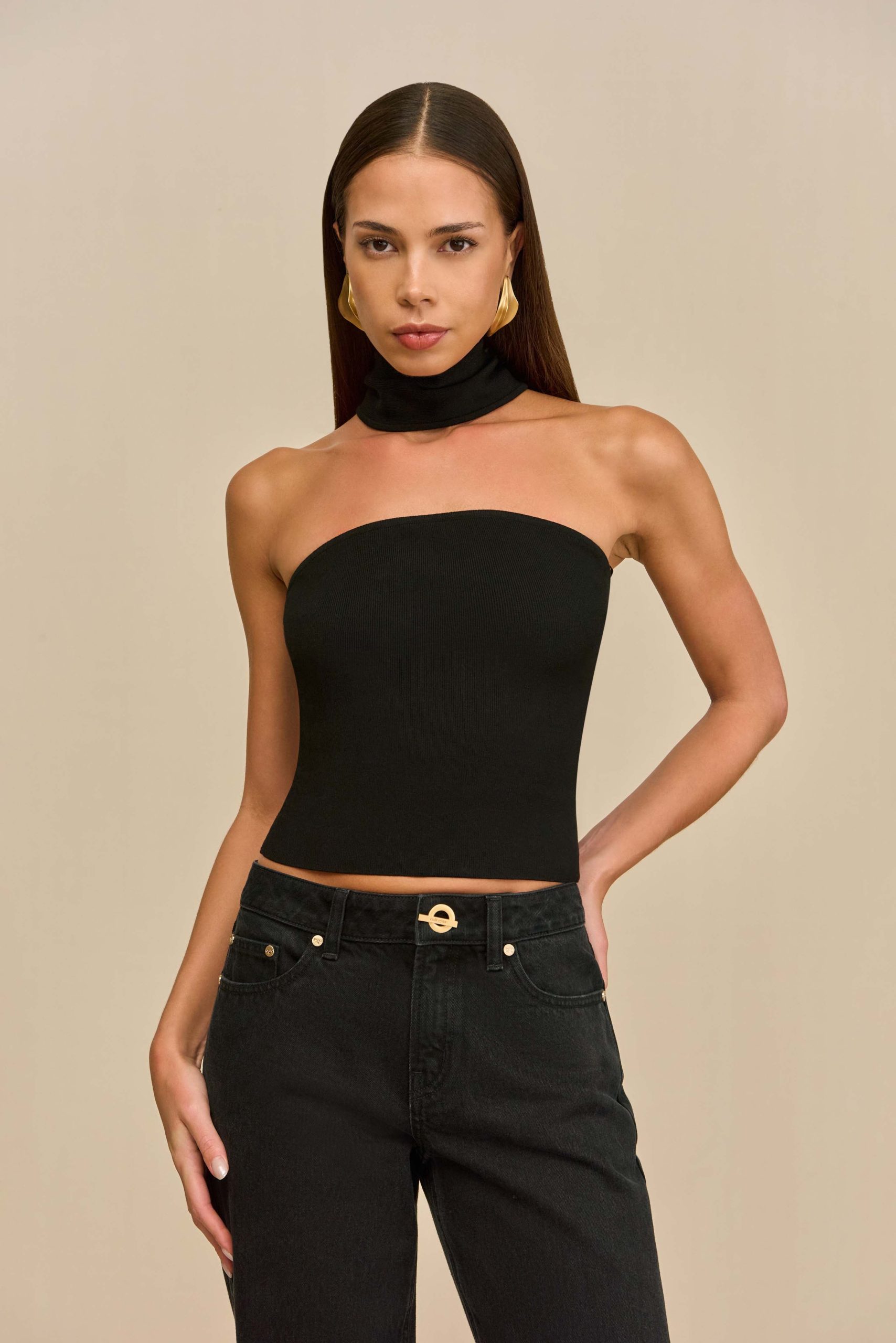 WALI KNIT TOP - BLACK - Image 3