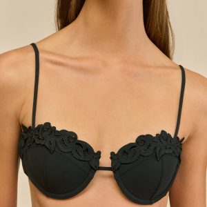 GRETA BIKINI TOP - BLACK