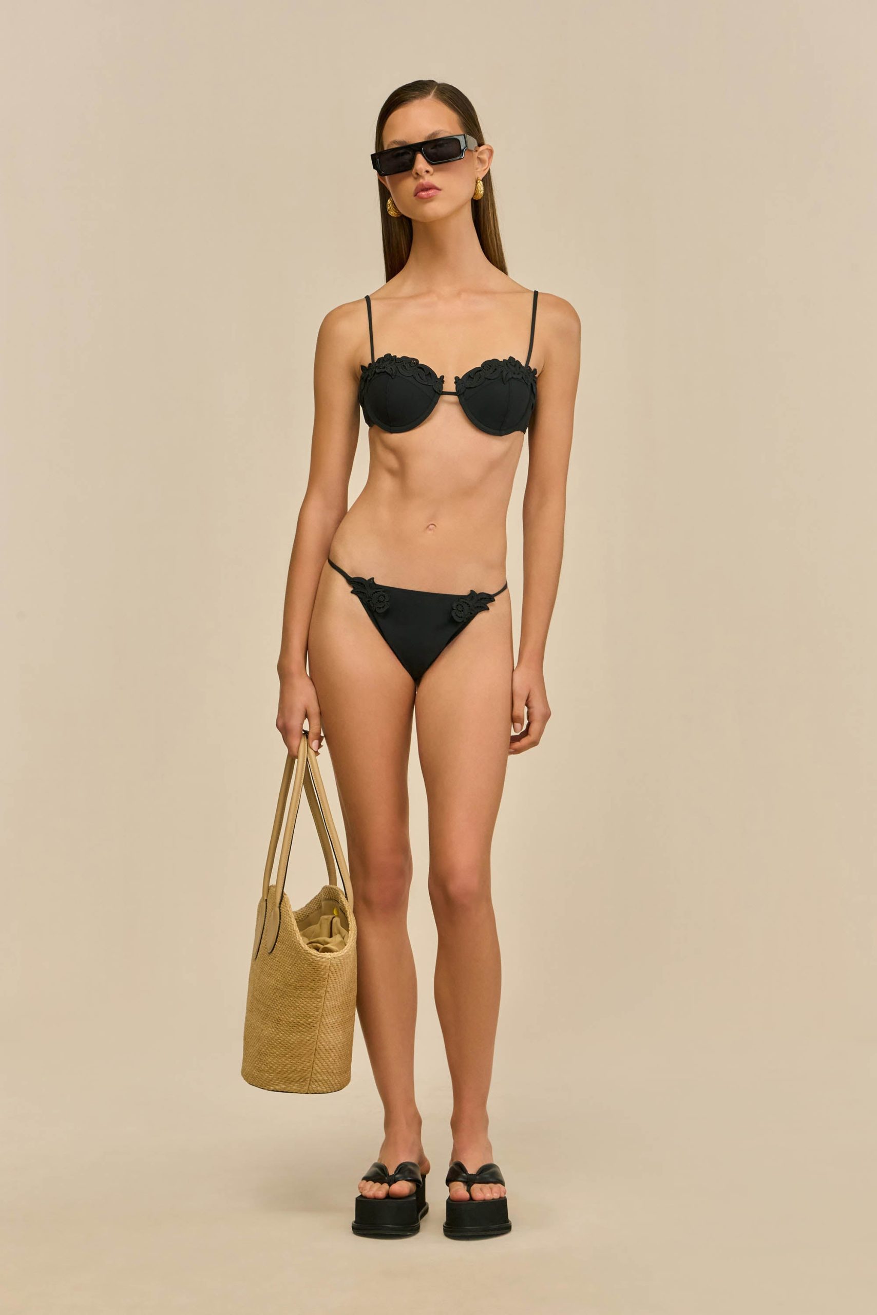GRETA BIKINI BOTTOM - BLACK