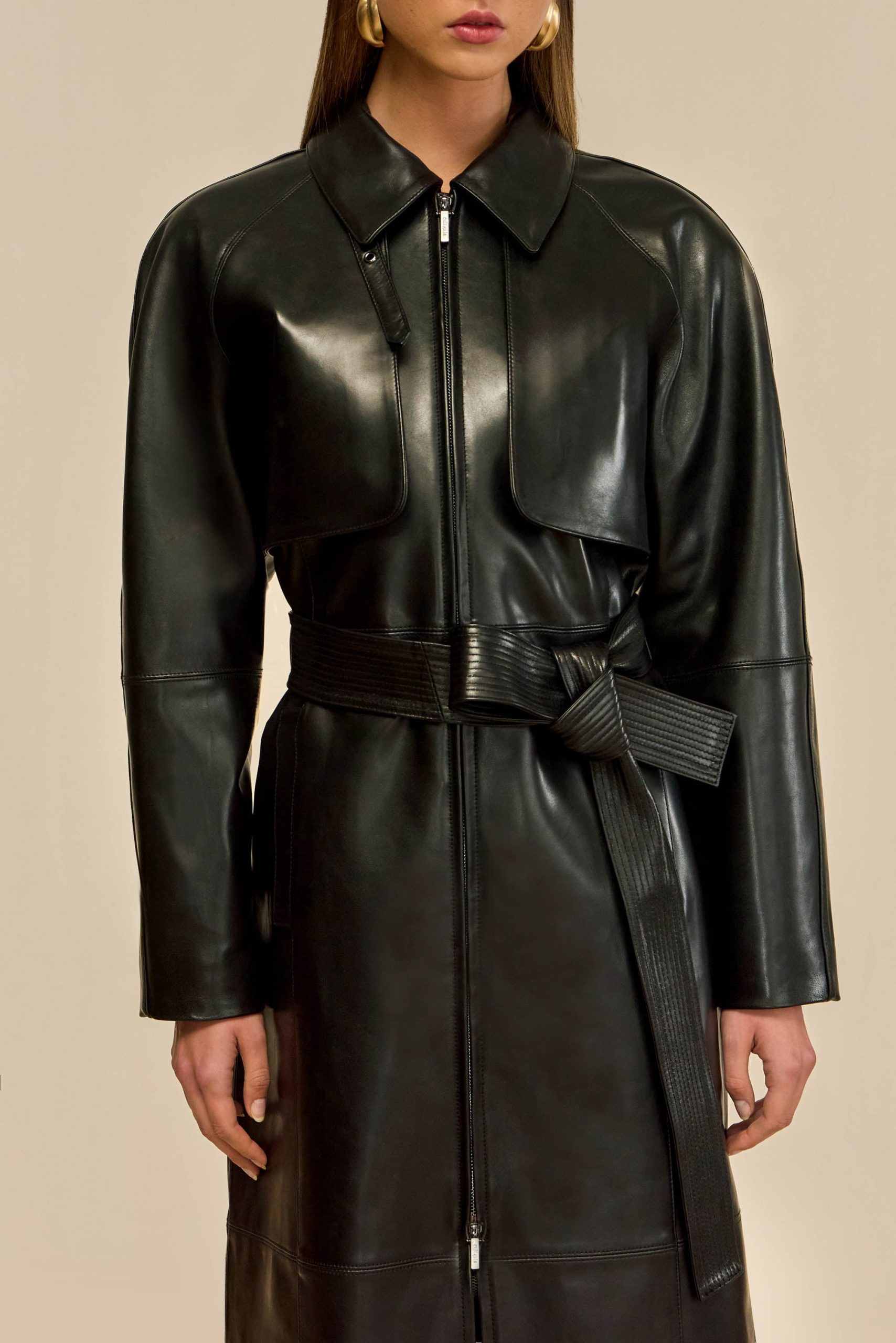HAMMER TRENCH COAT - BLACK - Image 2