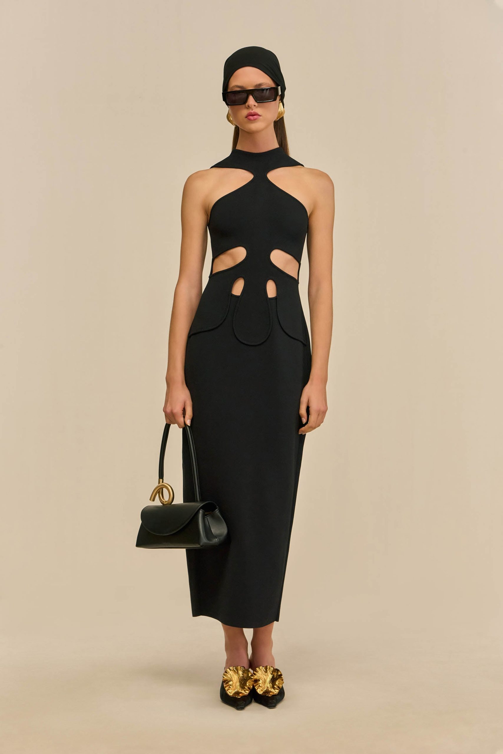 BAYLEE KNIT DRESS - BLACK - Image 6