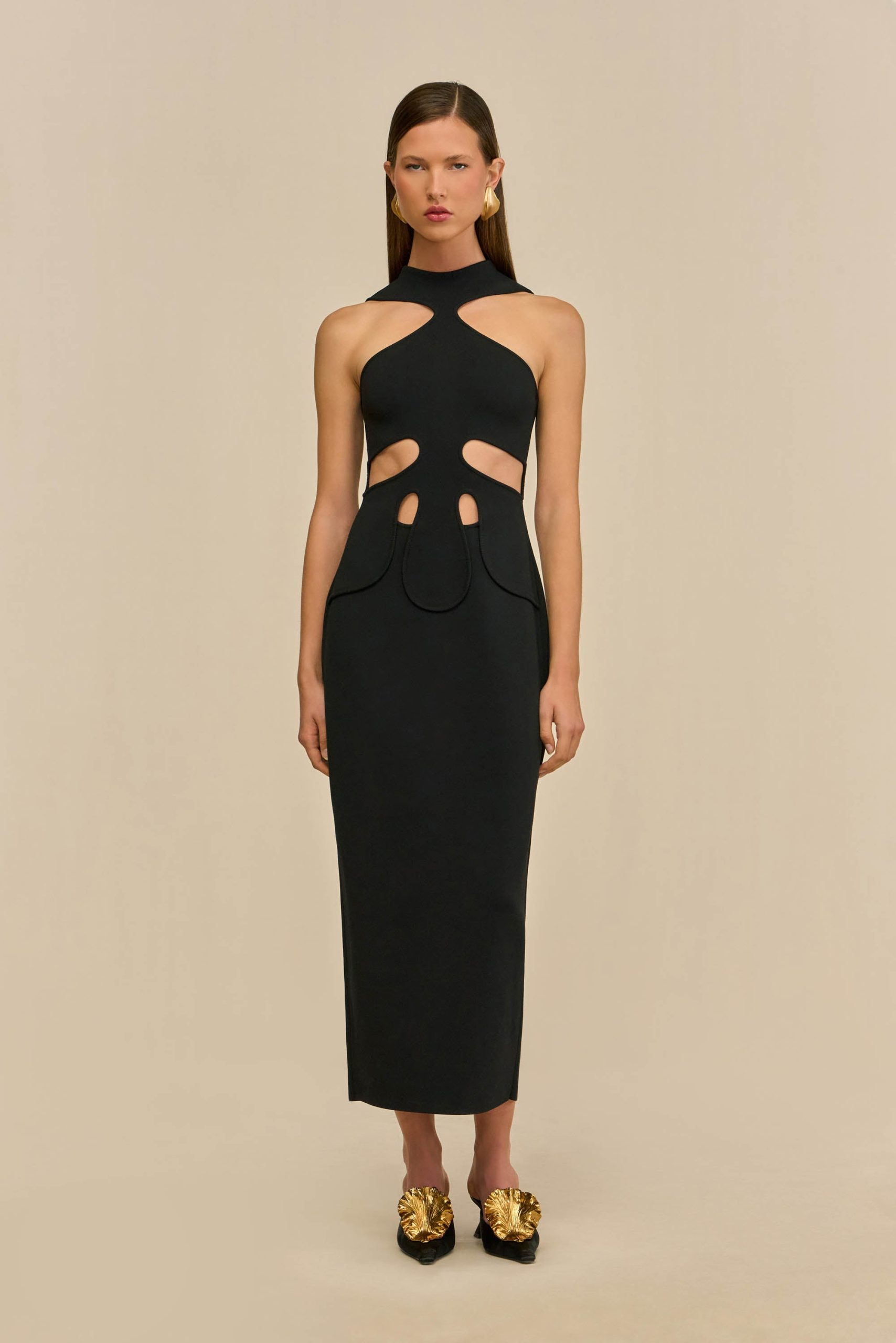 BAYLEE KNIT DRESS - BLACK