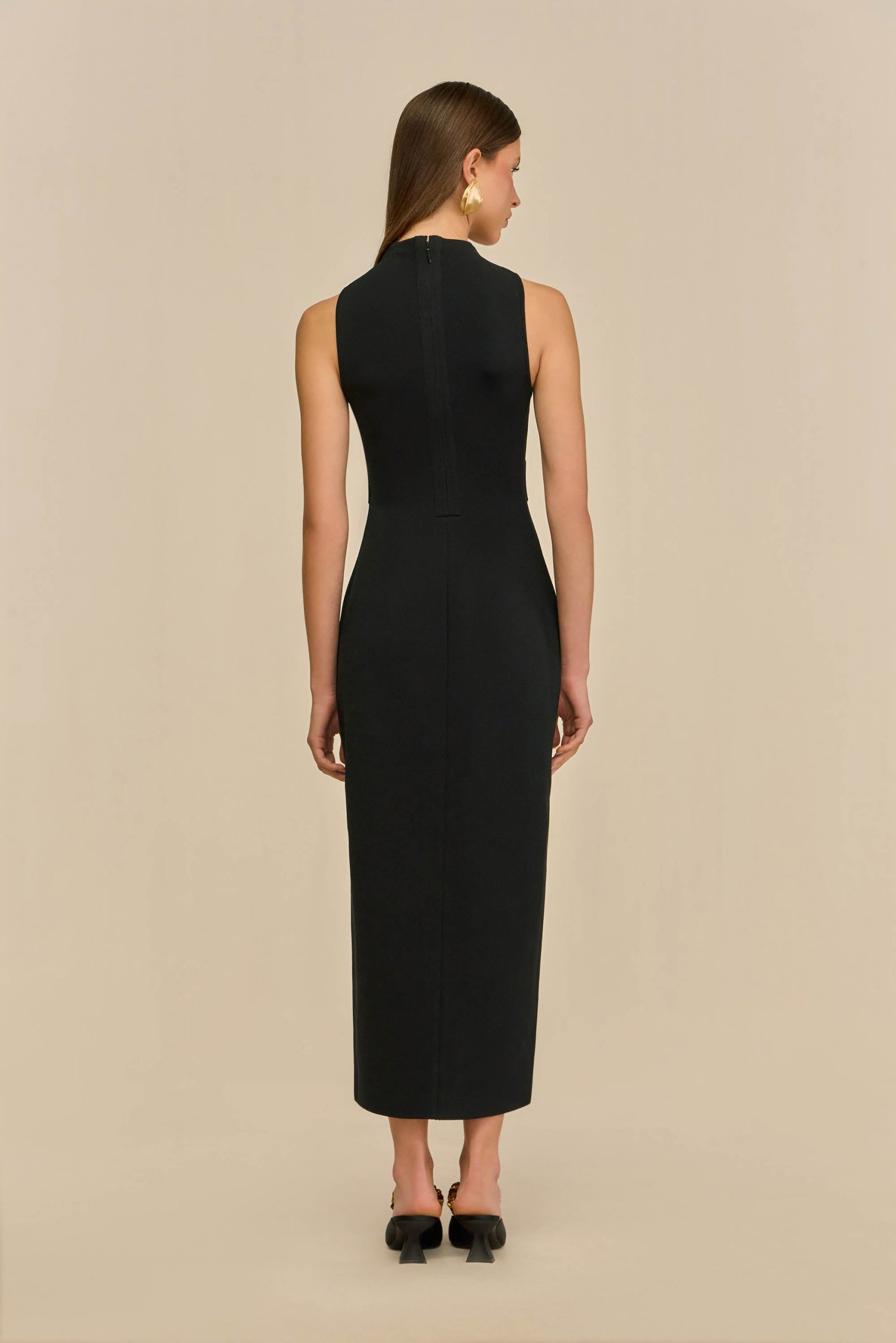 BAYLEE KNIT DRESS - BLACK - Image 5