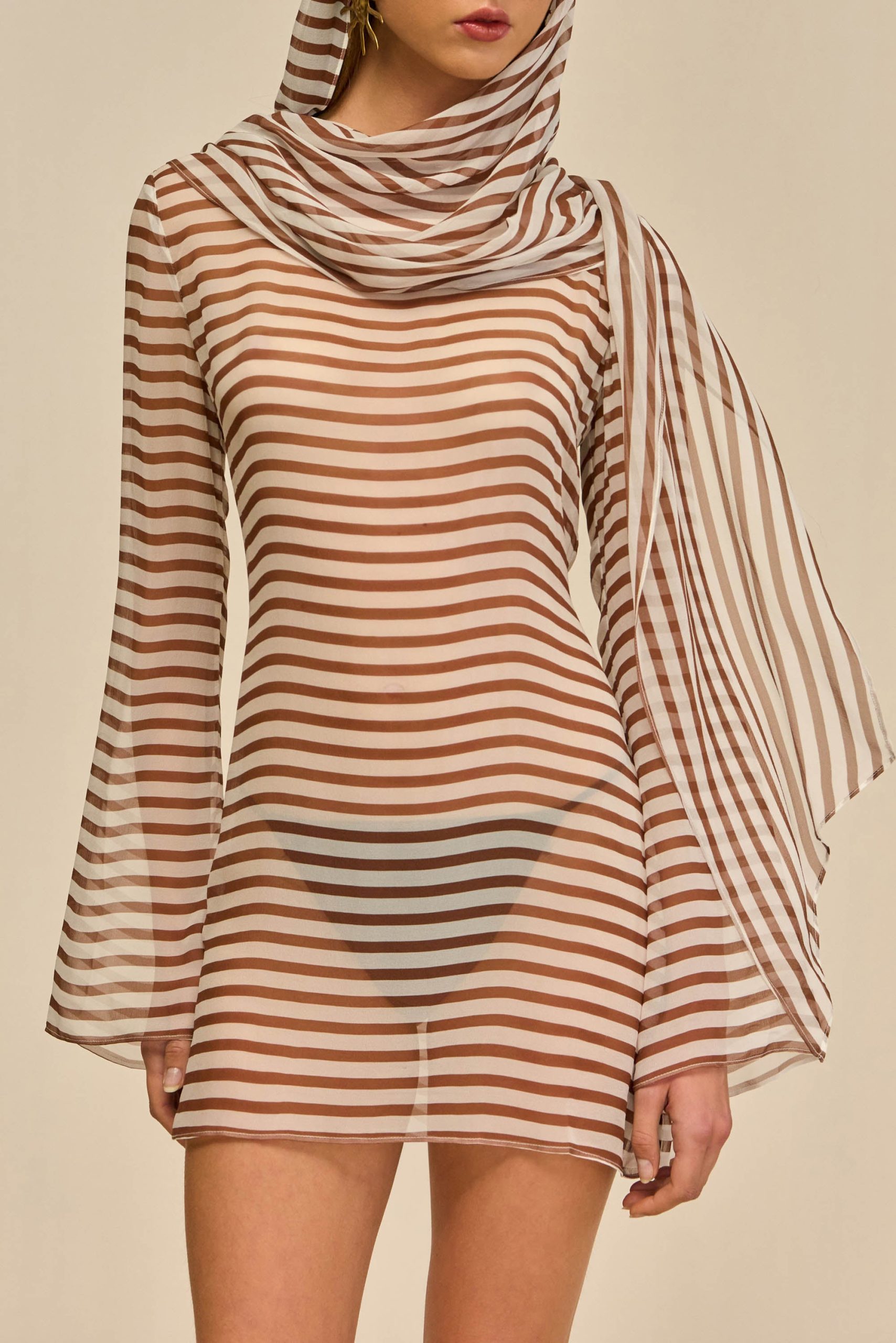 BEAUX DRESS - SMALL SADDLE STRIPE - Image 4