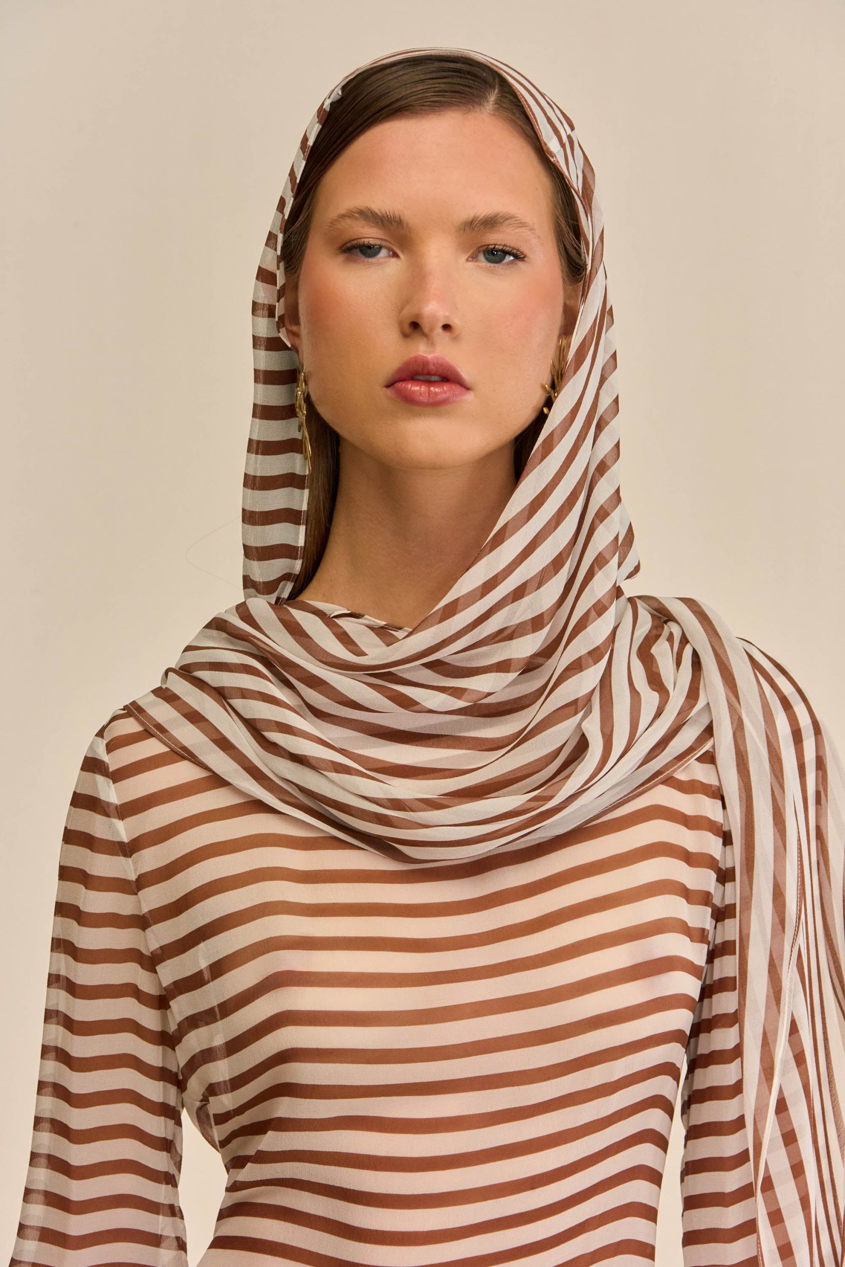 BEAUX DRESS - SMALL SADDLE STRIPE - Image 3