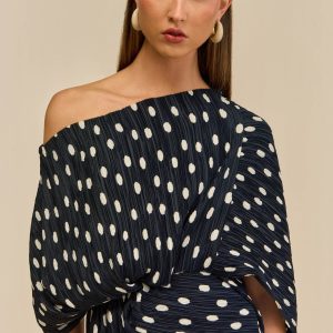 CAMI TOP - SMALL DOT DEEP LAKE