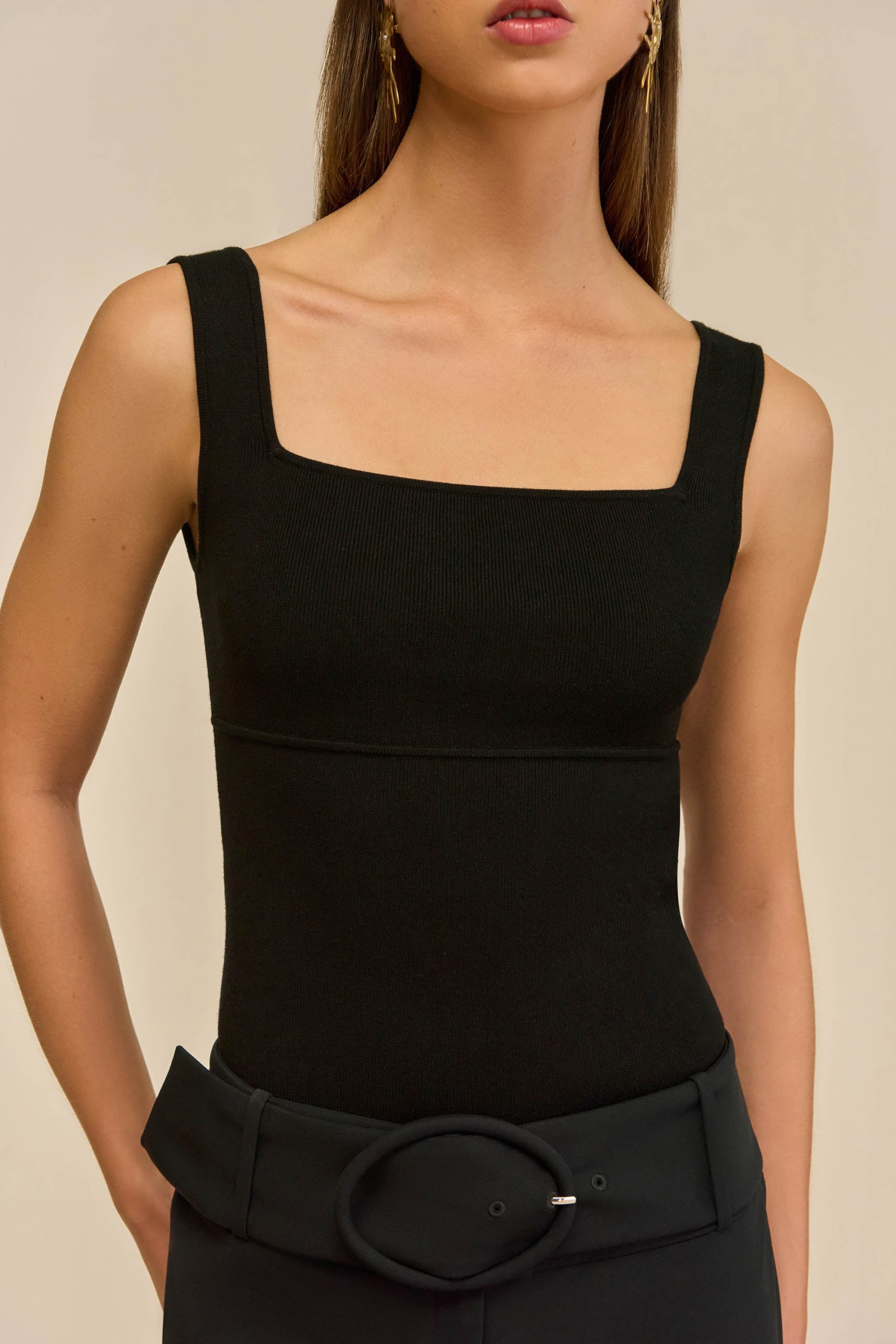 LEVI KNIT TOP - BLACK - Image 2