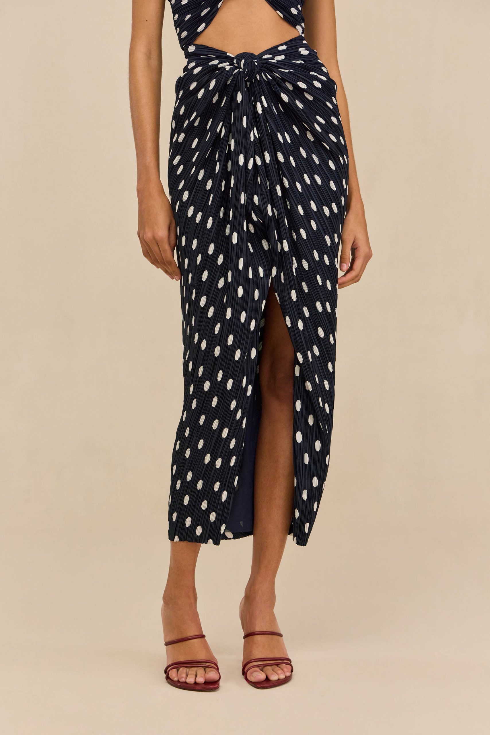 AIRA DRESS - SMALL DOT DEEP LAKE - Image 4