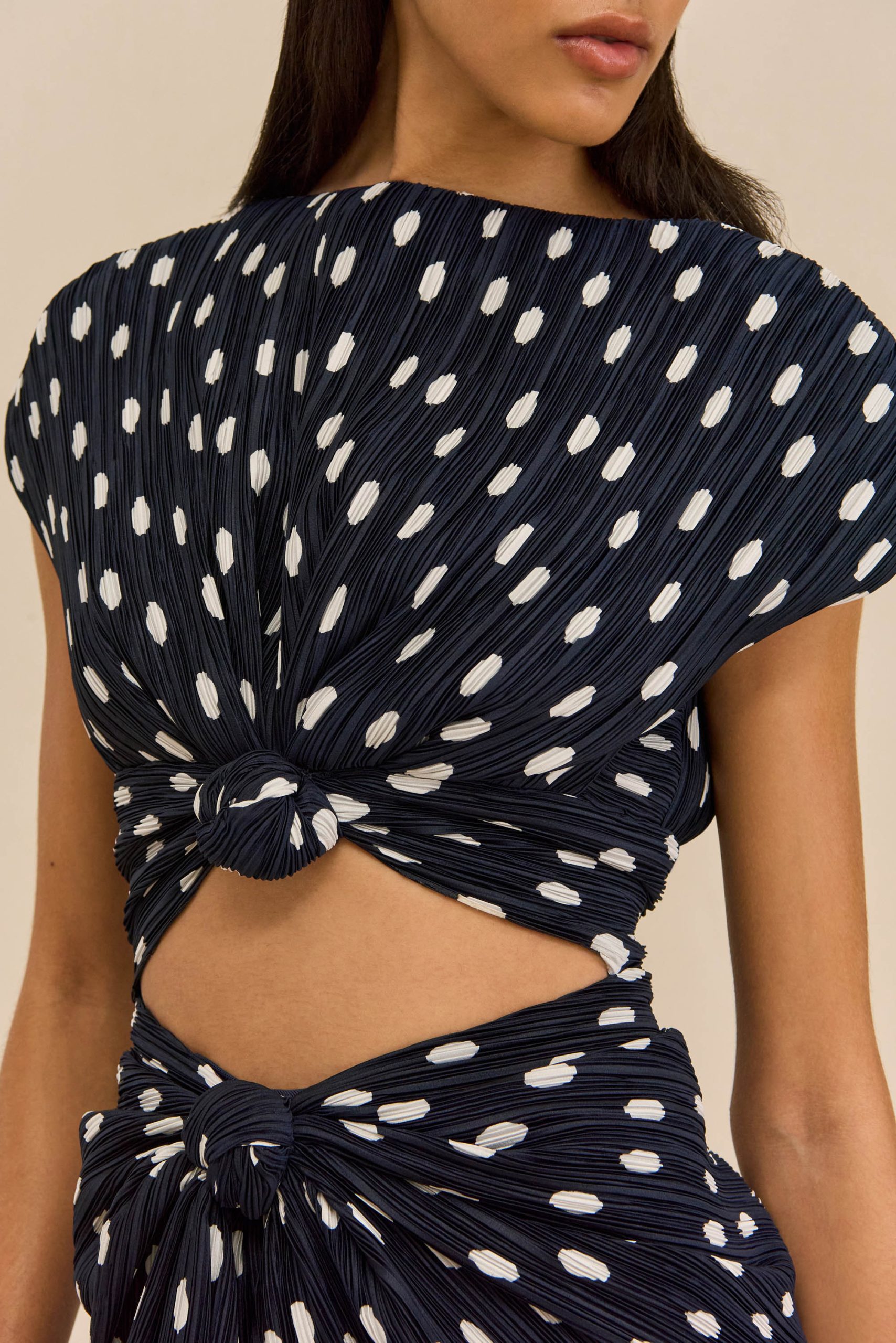 AIRA DRESS - SMALL DOT DEEP LAKE - Image 2